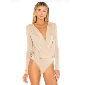 Free People Turnt Long Sleeve Bodysuit in Blossom Pearl NWT Size Large